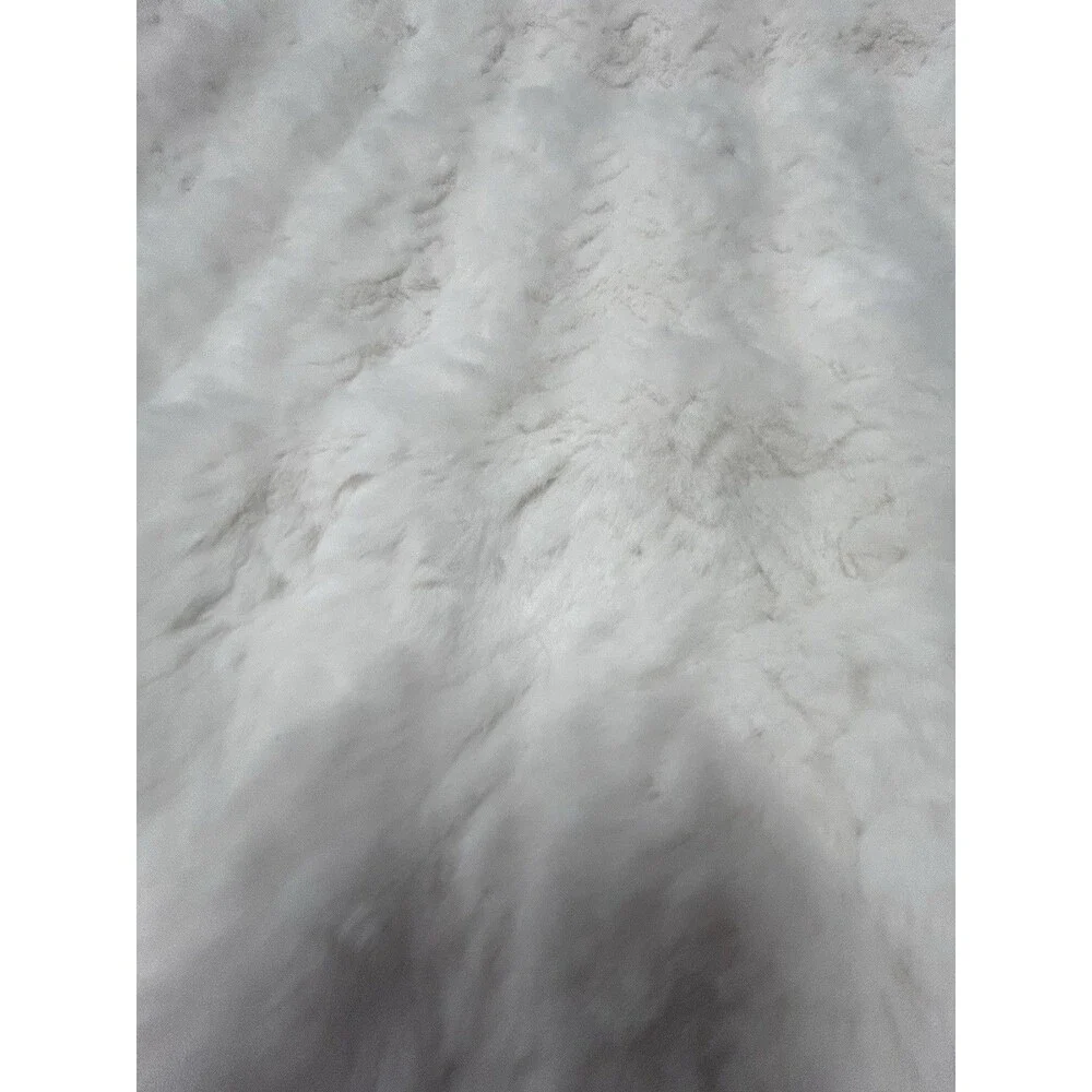 White Plush Faux Fur Christmas Tree Skirt 50